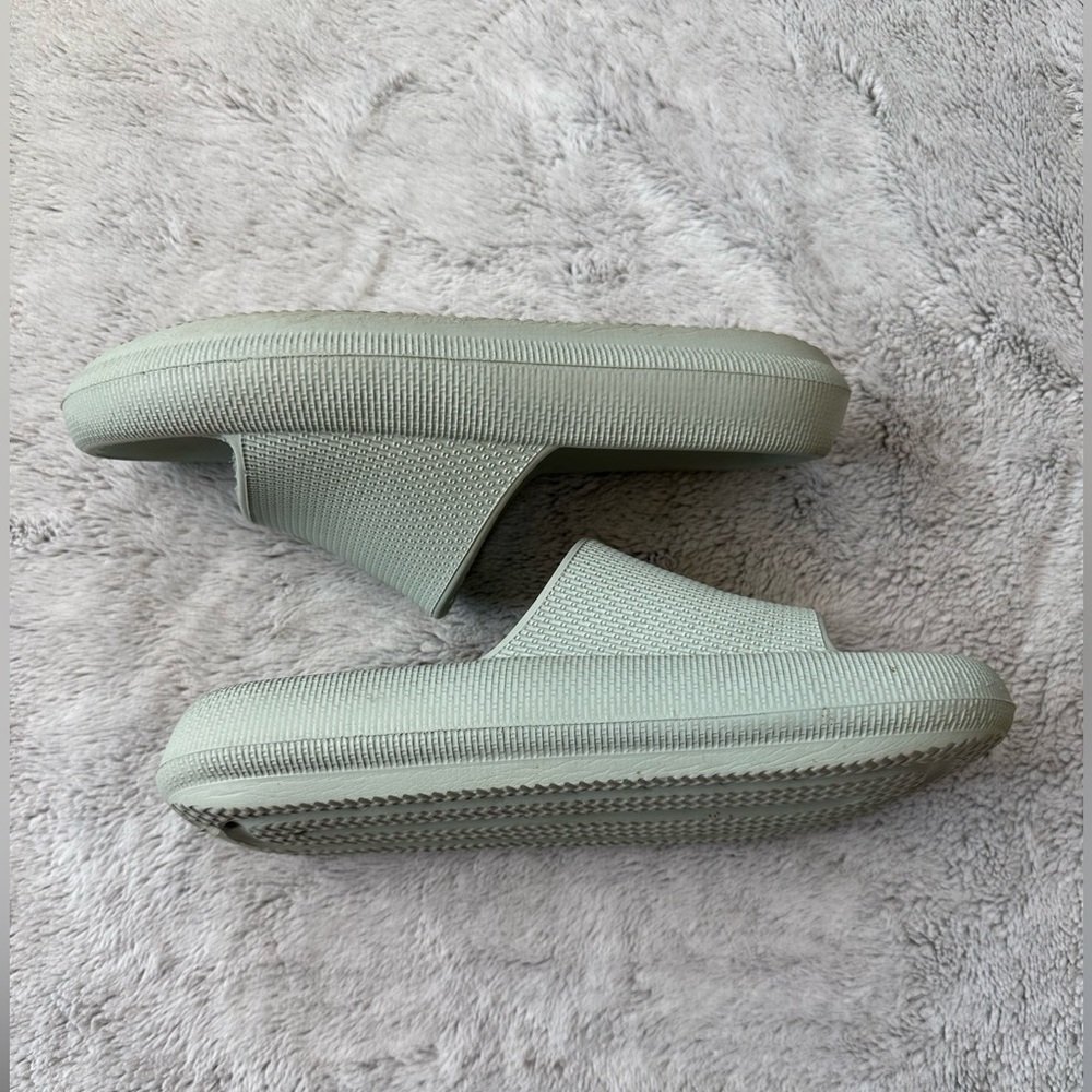 Women's Sage Green Platform Slide Sandals